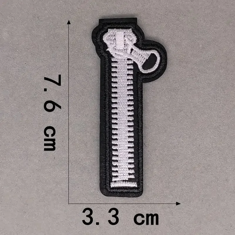 4 개/대 블랙 쿨 지퍼 Diy 수 놓은 아이언 패치 의류 배낭 스티커 배지 패치 수제 액세서리에 바느질