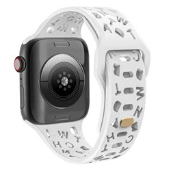 Enhanced Silicone Sport Strap for Apple Watch - Soft and Durable Bracelet (White)