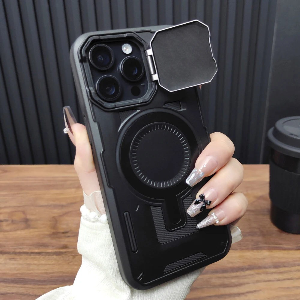 Shockproof Armor Case with Full Protective Lens Covers and MagSafe Compatibility