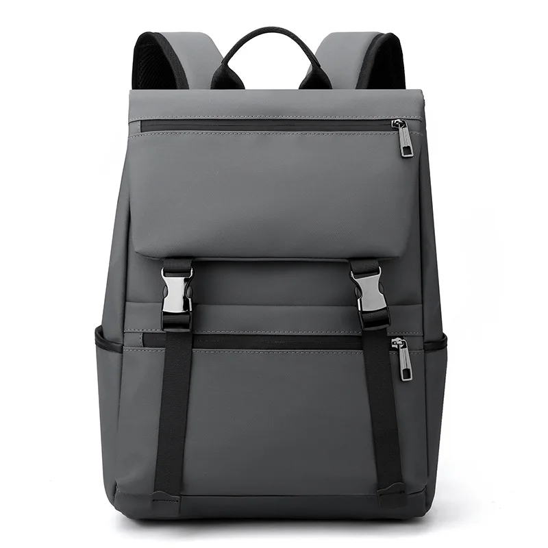 Oxford Cloth Pure Color Backpack Bag Bag Computer Bag Business Commuter Shoulders High School Students