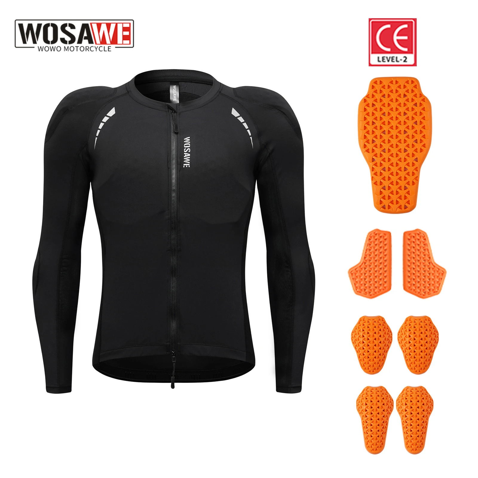 WOSAWE Motorcycle Clothing Armor Summer Men CE Protective Gear Soft Sportswear Racing Equipment Body Protector Outdoor Riding motorcycle armor motorcycle body armor body protector motorcycle armor vest motorcycle armor pads motorcycle armor accessories