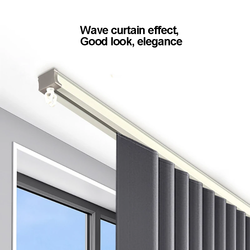 de onda personalizada, Ripple Fold Curtain Rail