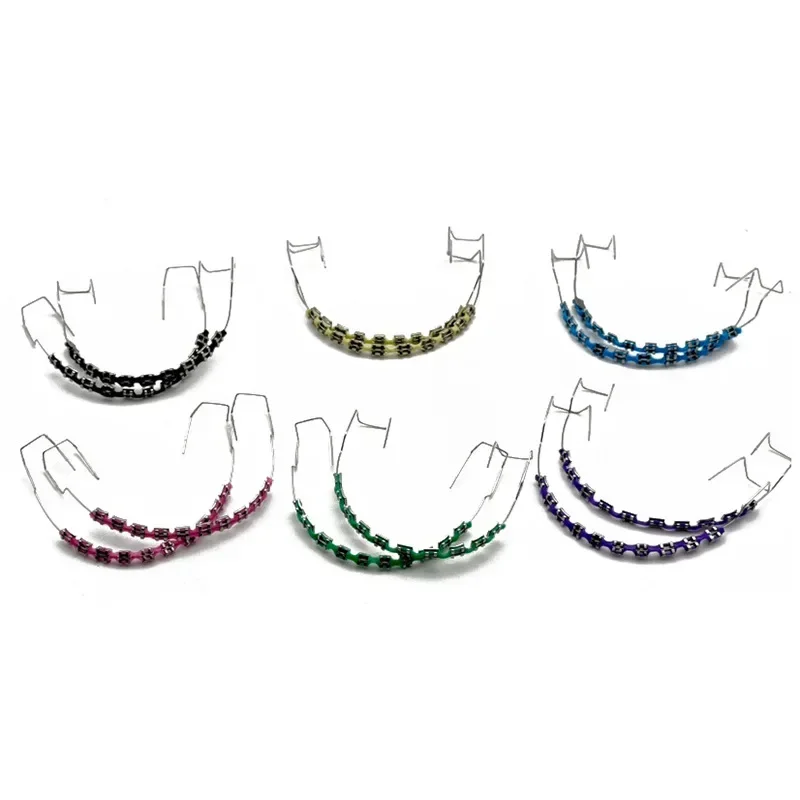 Fake Braces Colorful Dental Metal Wires Temporary Teeth Jewelry for Teen Adults Orthodontic Grade Safe Accessories
