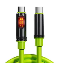 High - Power 240W USB - C to USB - C Fast Charging Cable with LED Display (Green)