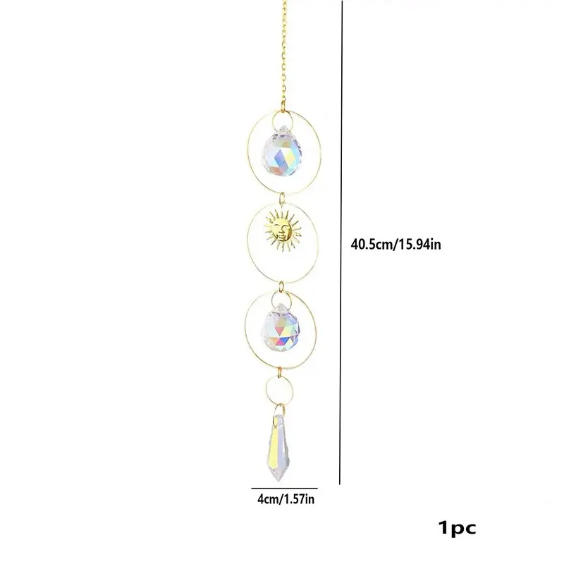 Golden Sun Crystal Charm - Handmade Sunshine Collection Hanging Decoration