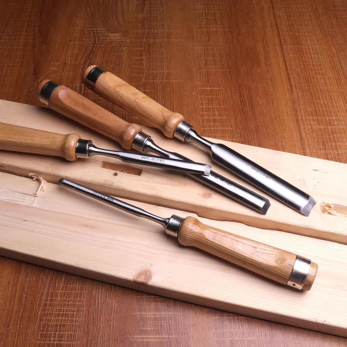 4PCS Wood Chisel Sets Cr-V, Chisel Set for Woodworking, 6mm(1/4),  12mm(1/2), 18mm(3/4), 24mm(1) - AliExpress