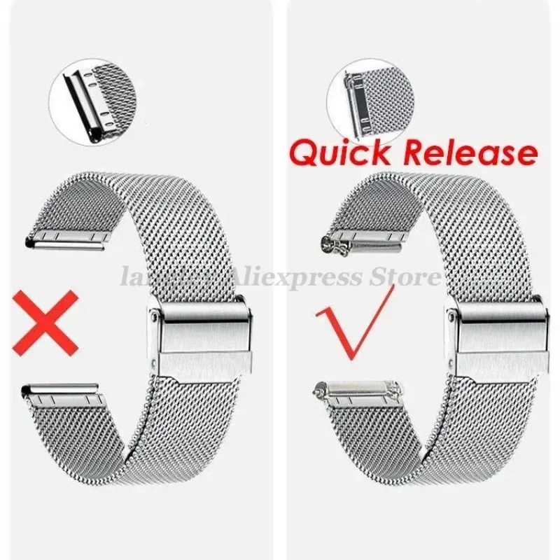 Sleek Stainless Steel Milanese Mesh Watch Strap - Versatile Sizes