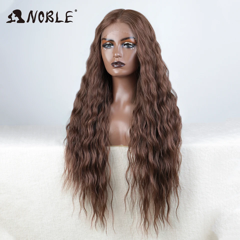 Synthetic Lace Front Wig 30 Inch Wavy Ombre Blonde Wig For Women