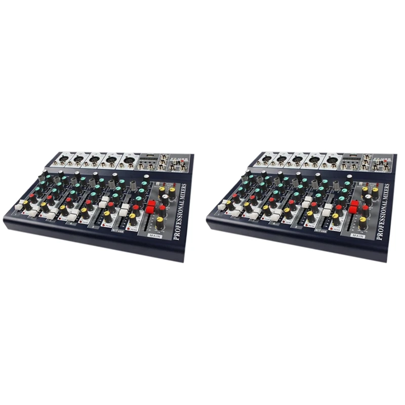 

Top Deals Sound Card Audio Mixer Sound Board Console Desk System Interface 7 Channel USB Bluetooth Mixing Effect Stereo