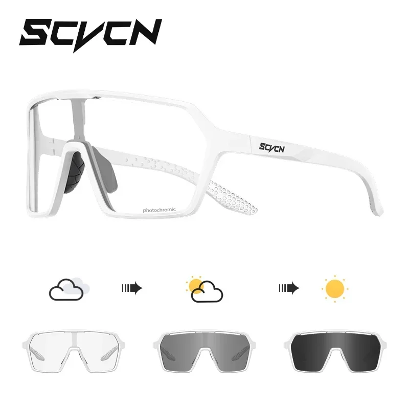 Photochromic UV400 Cycling Sunglasses for Men - Sports, Mountain Bike & Road Bicycle Eyewear