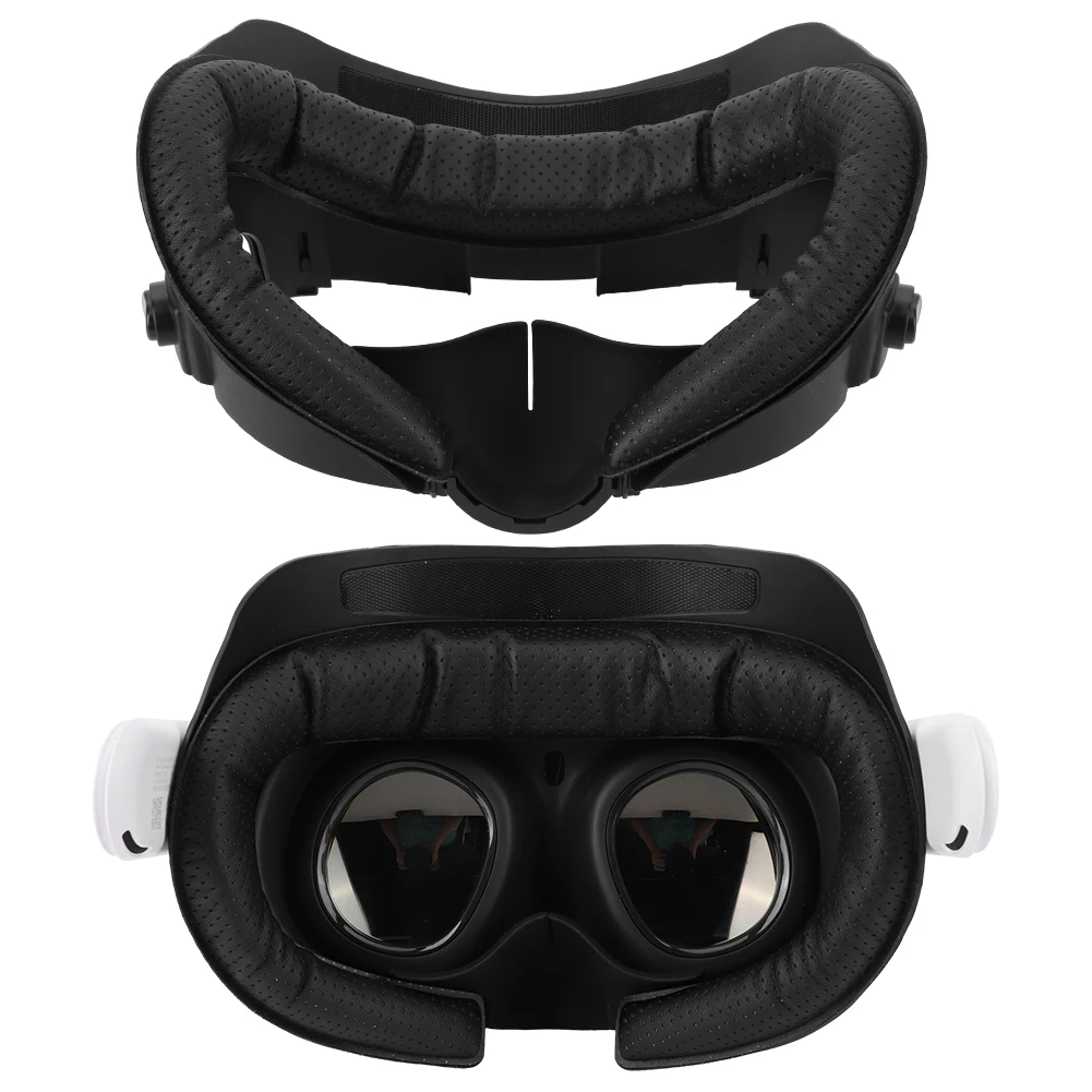 6 in 1 Face Pad Replacement PU & Ice Silk Foam Face Cushion Anti-Leakage Nose Pad Lens Protector Lens Cloth for Oculus Quest 3