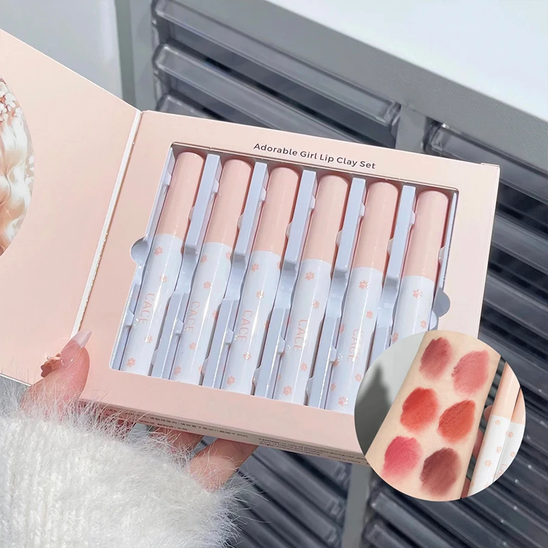 Lipsticks Set Korean Makeup Matte Lip Gloss Waterproof Long-Lasting High Pigment Nude Liquid Lipstick Beauty Cosmetics For Women 6