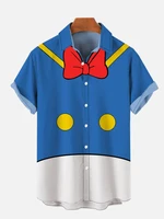 Unisex Men's Cosplay Shirts 3D Prints Splicing Cartoon Cute Duck Printing Short Sleeve Shirt Fashion Hawaiian Shirts For Men 1