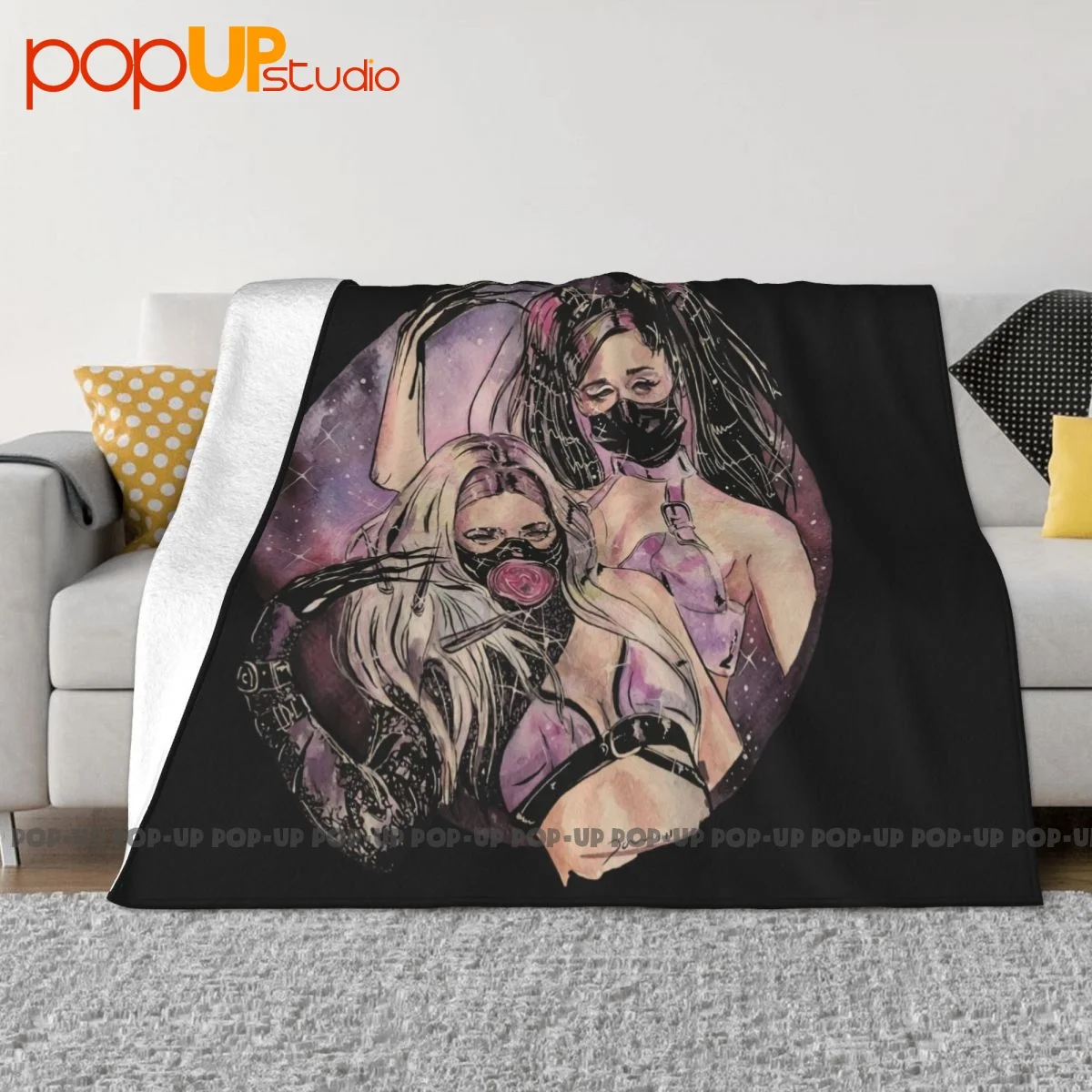 Gaga X Aritana Chromatica Rain On Me Vmas Coperta Trapunta Addensare Coperta Da Campeggio In Pelliccia Sintetica Ultra Morbida