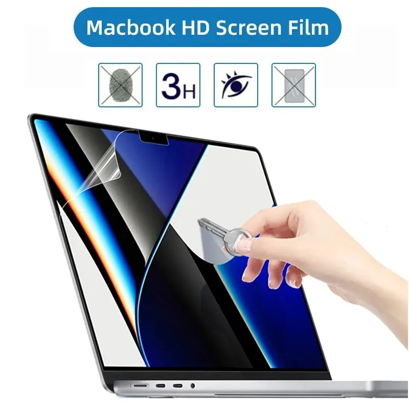Protecteur d'écran pour MacBook HD, Film souple transparent pour Air 13 pouces M1 M2 Pro 11 13 14 15 16 pouces