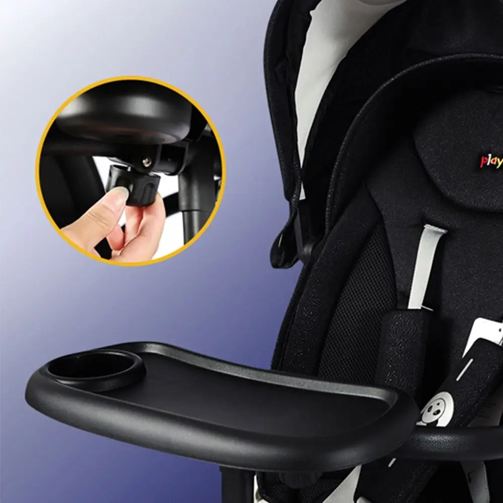 Baby Feeding Supplies Partition Design Baby Stroller Dinner Table Stroller Tray Milk Bottle Cup Holder Stroller Accessory