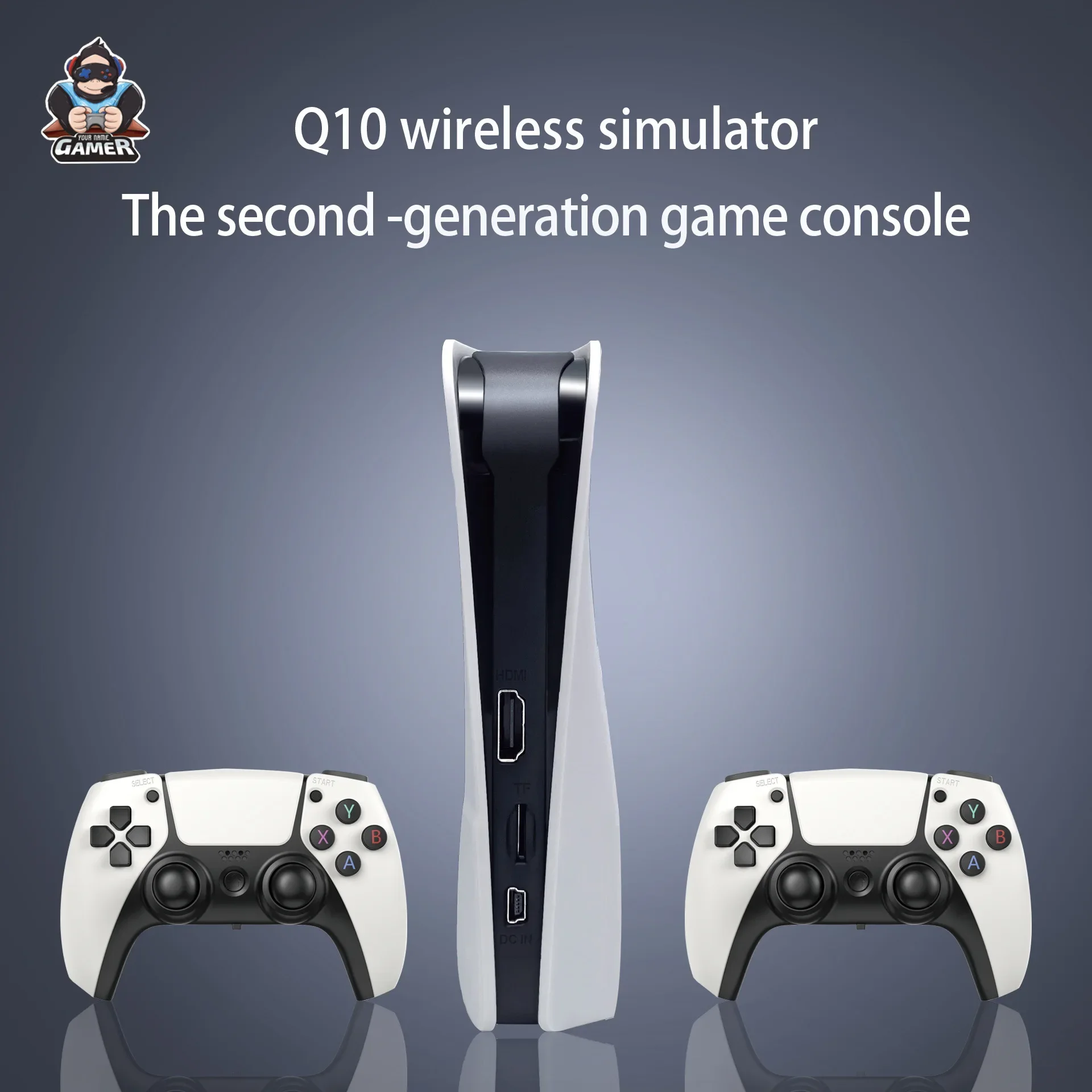 3D 게임 스틱 128G 비디오 게임 콘솔, 레트로 4K 홈 콘솔, 2.4G 더블 무선 게임 컨트롤러, PSP 지원, Q10