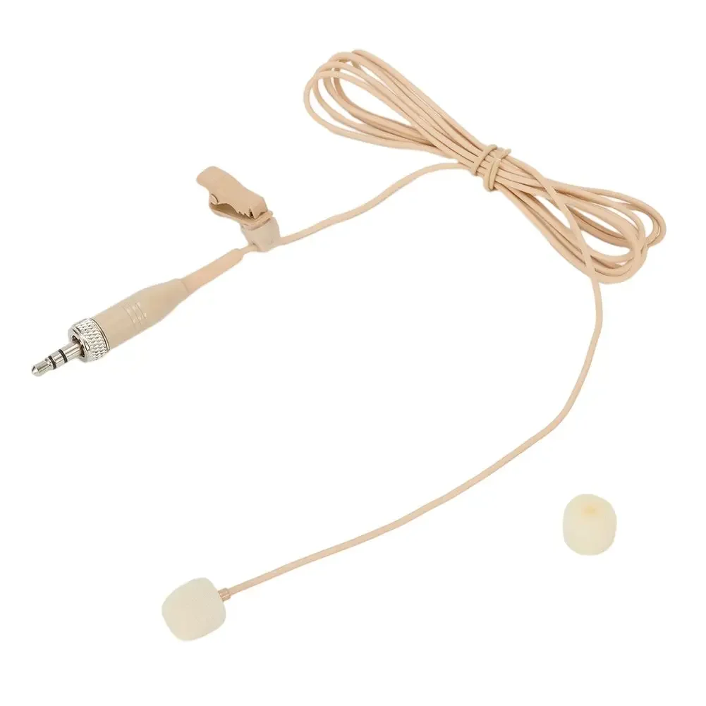 Lavalier Lapel Microphone Clip 3.5mm 3/4 Pin XLR Beige For Shure Wireless Wireless Audio Mic Clamps Accessories lavalier microphone clip
