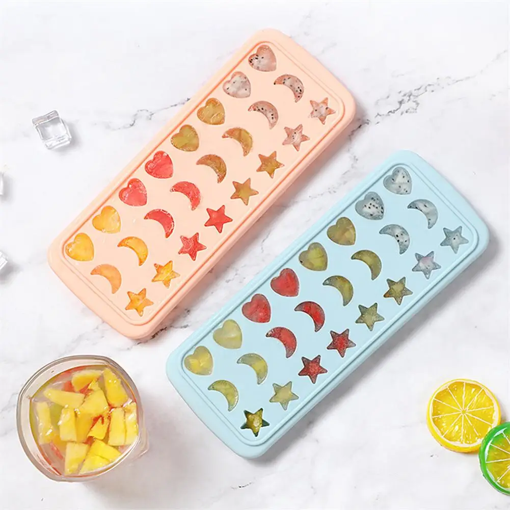 

Love Moon Ice Box With Lid Ice Boll Hockey Homemade Ice Cube Mold Ice Maker DIY Silicone Ice Tray Gifts Kitchen Tool Accessories