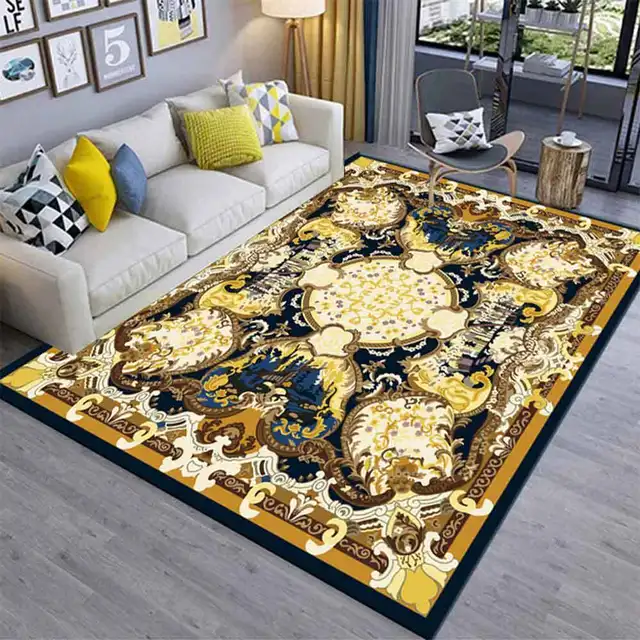 Vintage Bohemian Carpet for Living Room Rectangle Area Rugs Persian Style Rectangle Area Rugs Soft Non-Slip Bedroom Study Mats 6