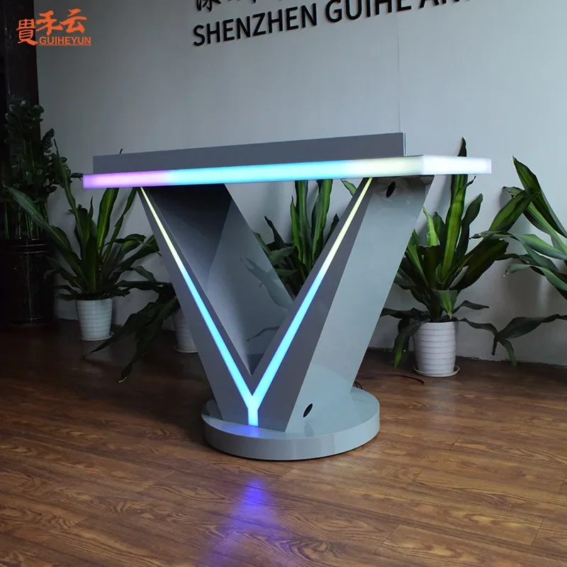 Bar furniture glowing led table disc player dj bar private room disc mixer removable dish table