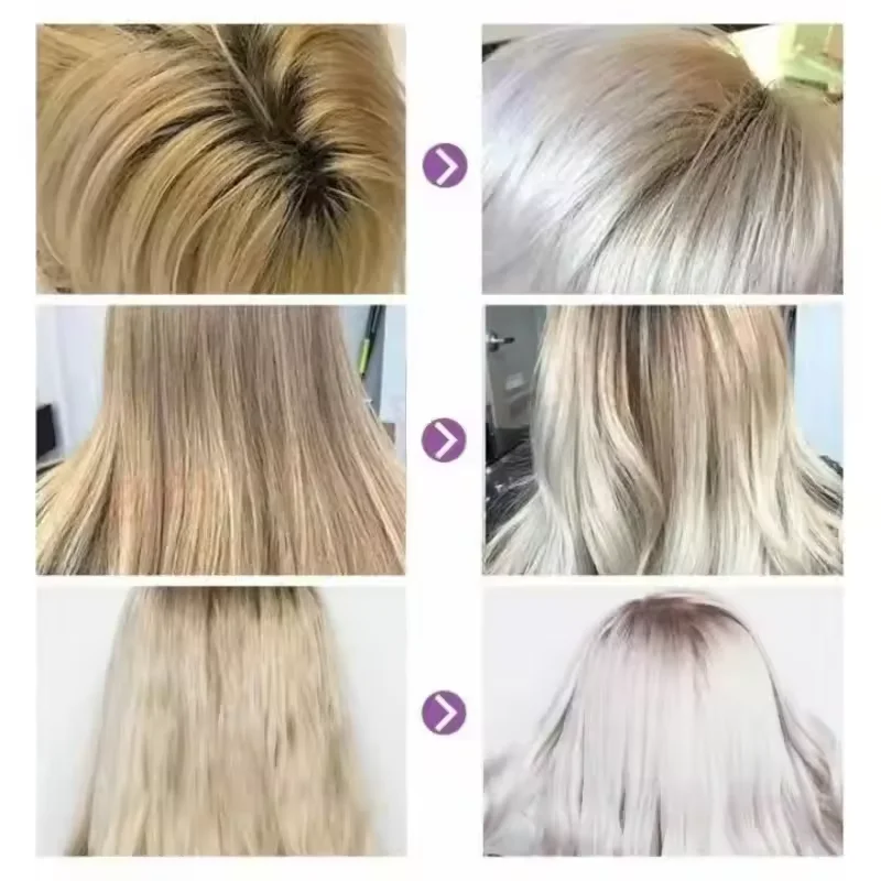 Professional Purple Shampoo Professional Yellow Removal Post Dyeing Gray Hair Care Bleached Highlighted Shampoo Revitalize 100ml 2