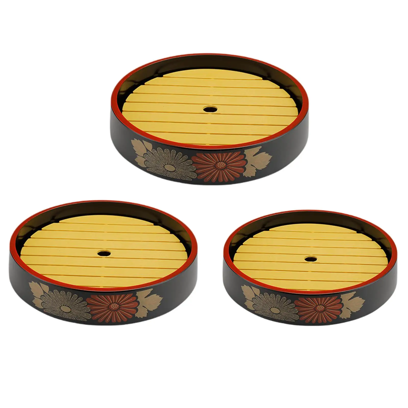 Japanese Sushi Plate Food Dish Sushi Board Round Dish Serving Platter Sashimi Tray for Home Restaurant Kitchen