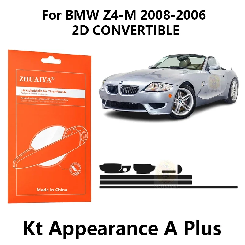 

Защитная пленка ZHUAIYA для красок дверной ручки, ТПУ PPF для BMW Z4-M 2008-2006 2D, автомобильные аксессуары-трансформеры
