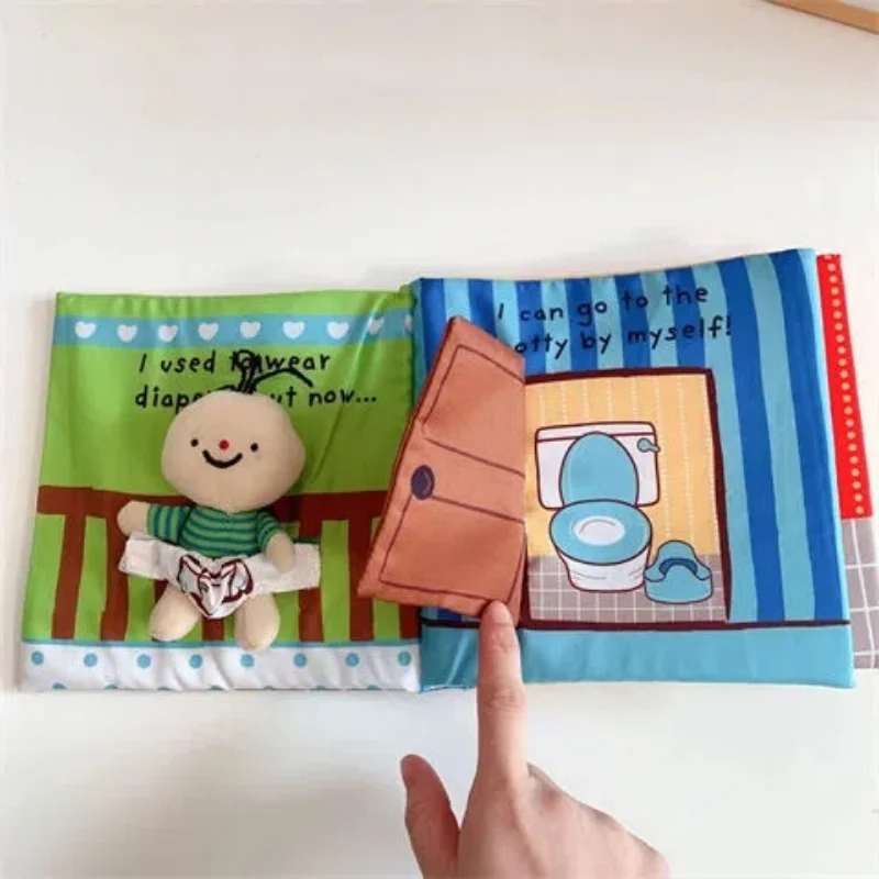 Montessori Baby Book Life Skills Learning Baby Cloth Book Soft Baby Quiet Book Educational Baby Toys 1 2 3 Years