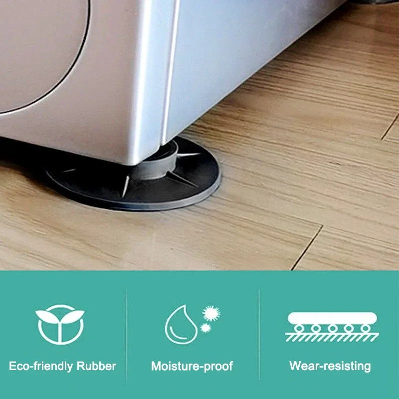 Washing machine pads Anti-Vibration Foot Pad Washing Machine Fixed Rubber Feet Mute Non-Slip Pad For Washing Machine Support Shock Absorber Bracket