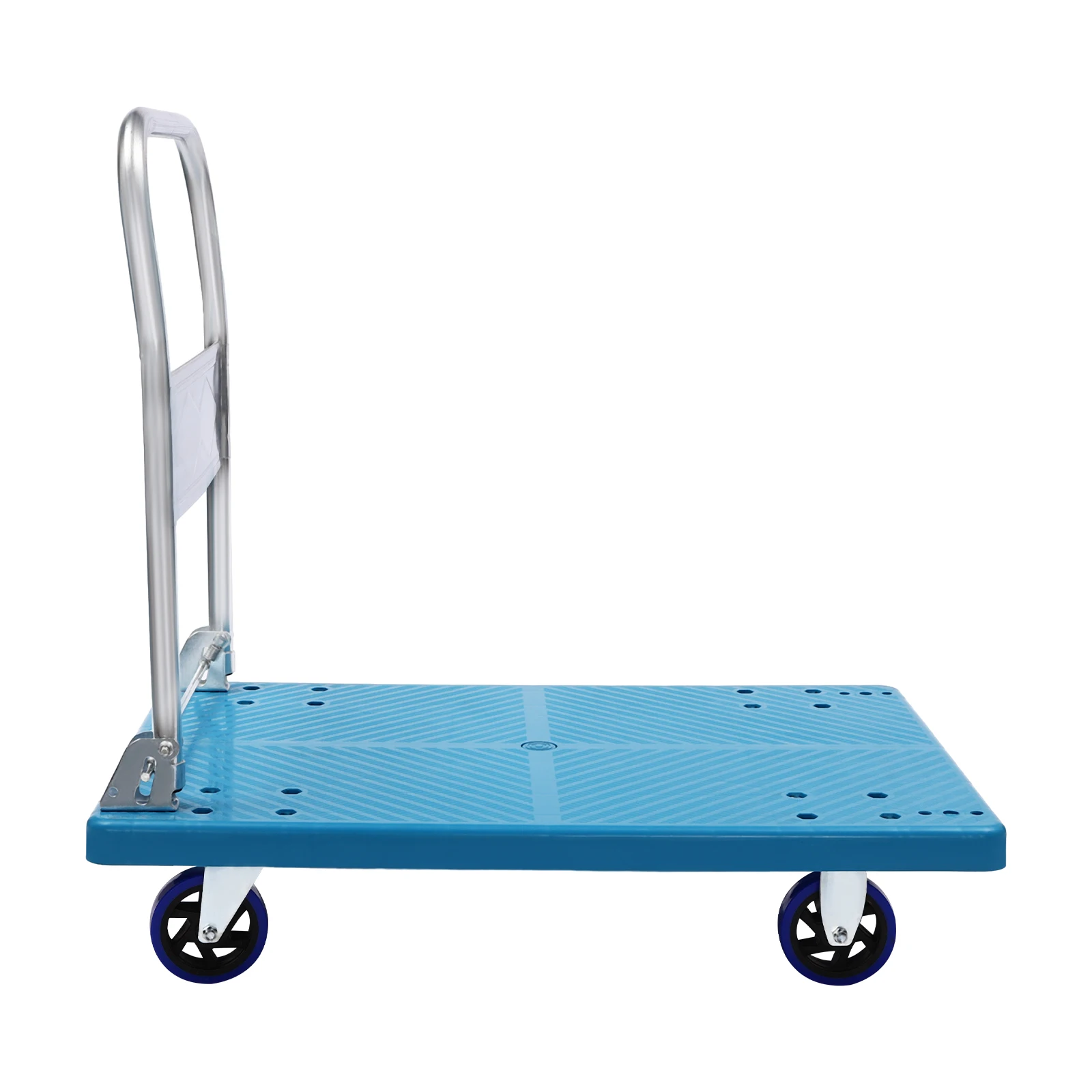 60 * 90 cm faltbarer industrieller Transportplattformwagen | 300 kg Handwagen mit Rädern | Blau – Detail 13