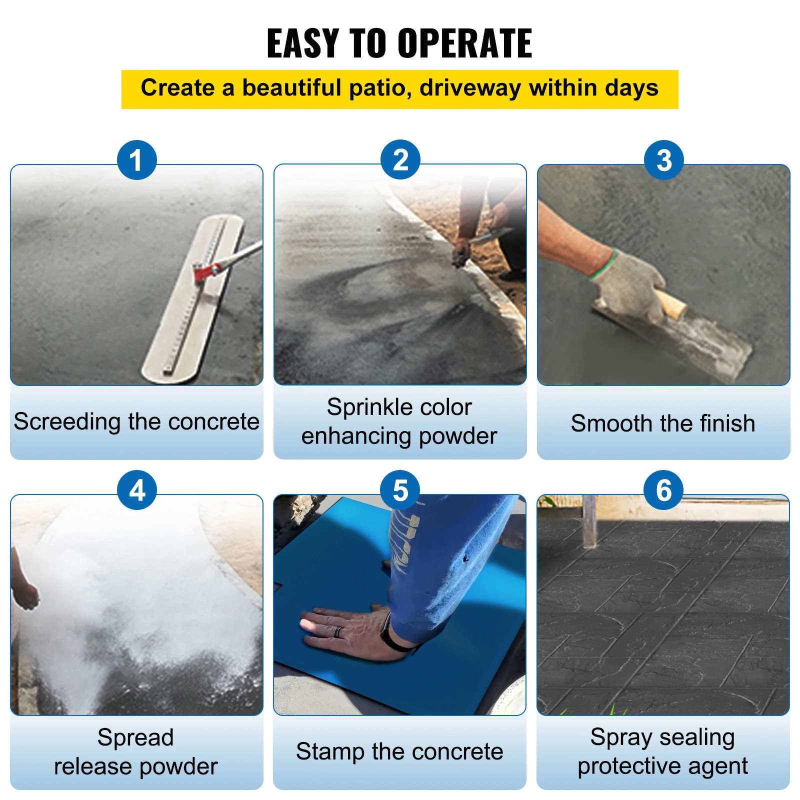 Polyurethane Concrete Stamping Mats for Walls and Floors