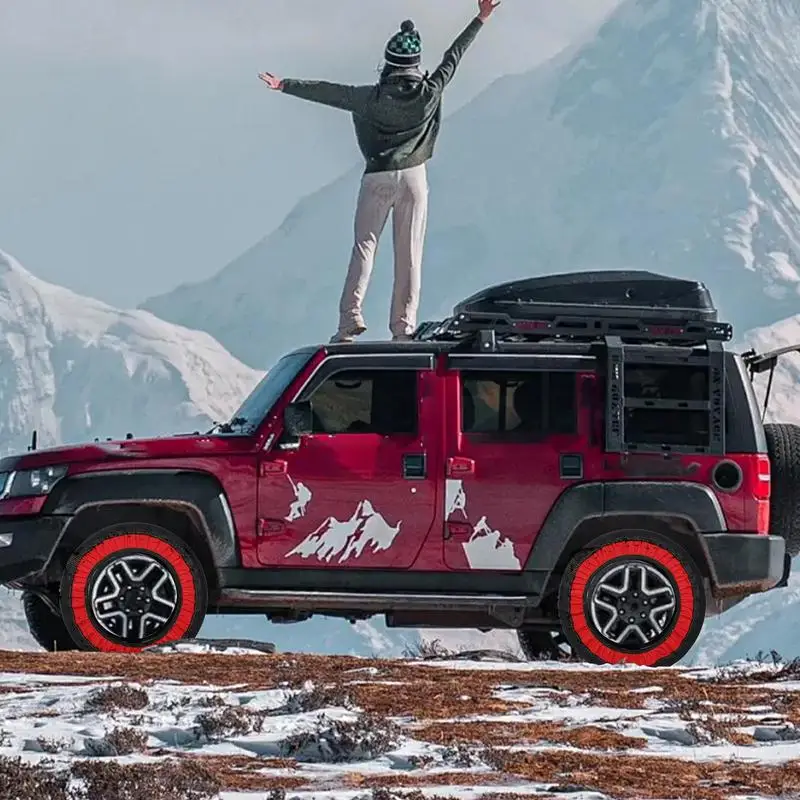 Tire Socks For Car 2X Car Tires Socks For Winter Snow Grip Snow Chain Alternative Traction Device Cars Auto RVs SUVs