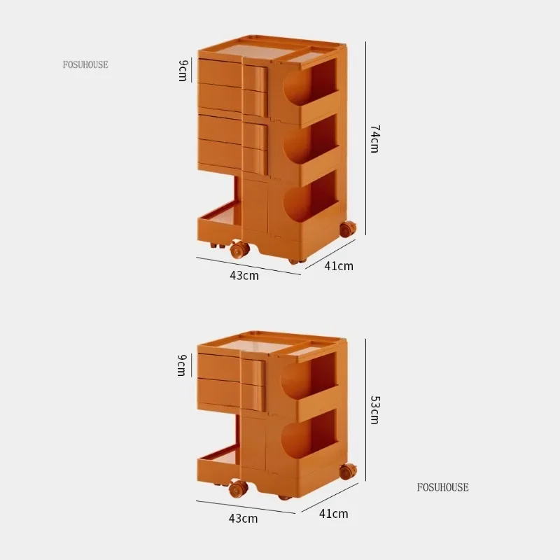 Night Stand Rotary Storage Plastic Creative Bedside Tables for Bedroom Furniture Nordic Mobile Bed Side Table with Drawer d