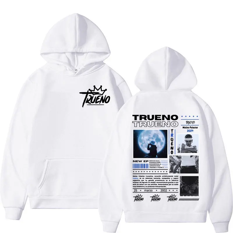 Rapper Trueno Album Cover Hoodie Male Harajuku Hip Hop Punk Rock Hoodies Men Women High Quality Fashion Casual Fleece Sweatshirt 2