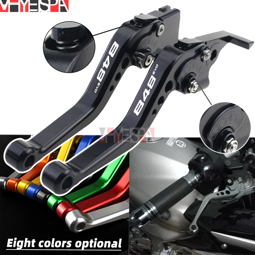 Moto Maniglie Regolabili Leva Leve Frizione Freno Corto Per Ducati 848 Evo 848 Evo 848 Evo 2007-2013