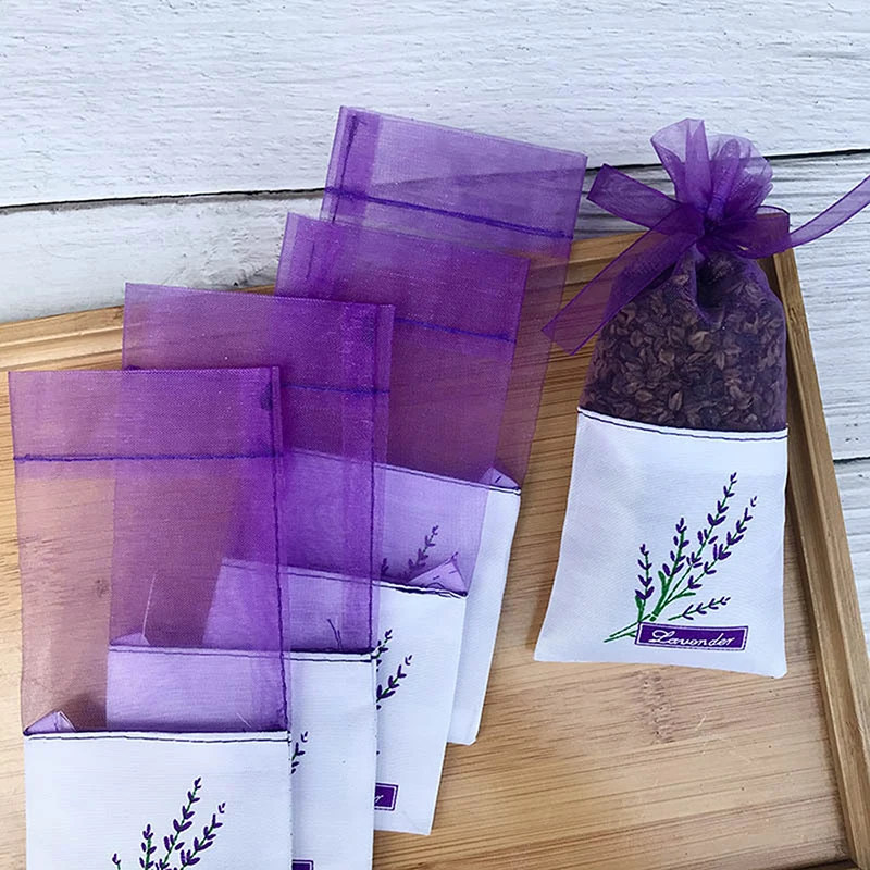 Empty Lavender Bags Floral Printing Pouches Sachets Bag Home Fragrance Sachets Lavender Pouch Decor 5pcs deodorant sachet bags fragrance bags