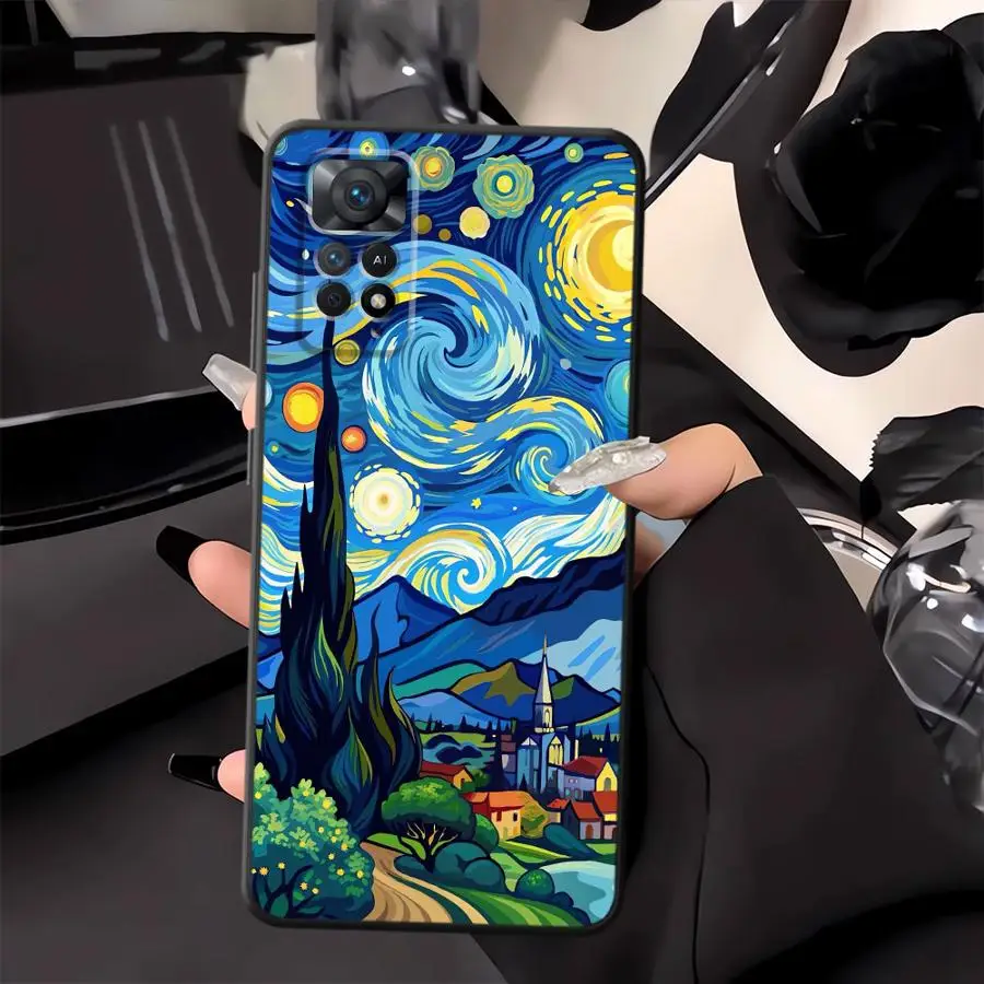 Elegant Black Oil Painting Art Phone Case