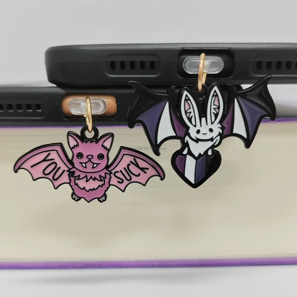 Halloween Bat Phone Dust Plug Charm – Festive Charge Port Accessory with Dust Protection