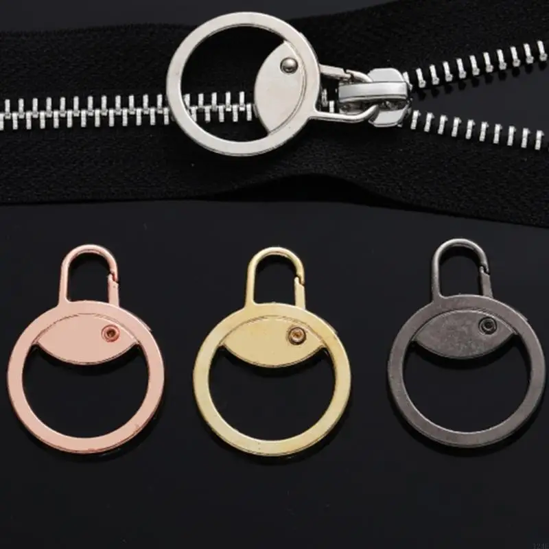 124E 6Pcs Detachable Zippers Pulls Universals Zippers Fixer Zipper Pull Pullers End for Jackets Luggage Clothing Backpacks Tent