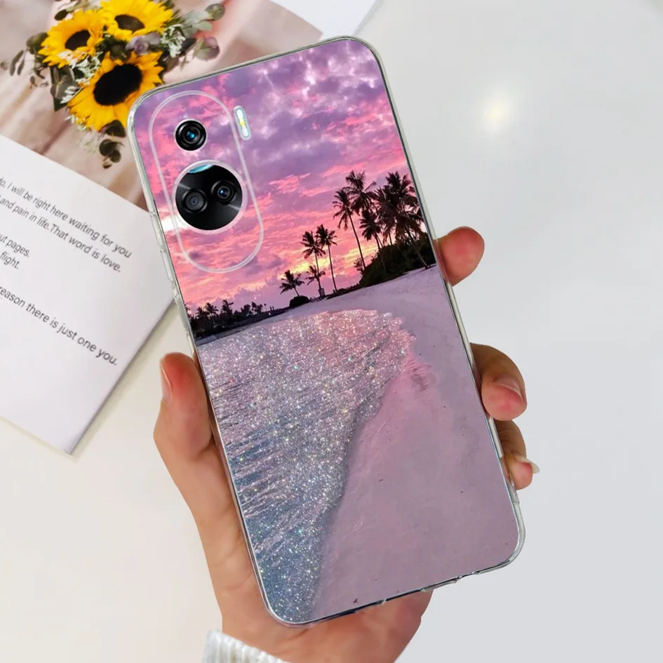 Stylish Pattern Soft Silicone Clear Back Cover