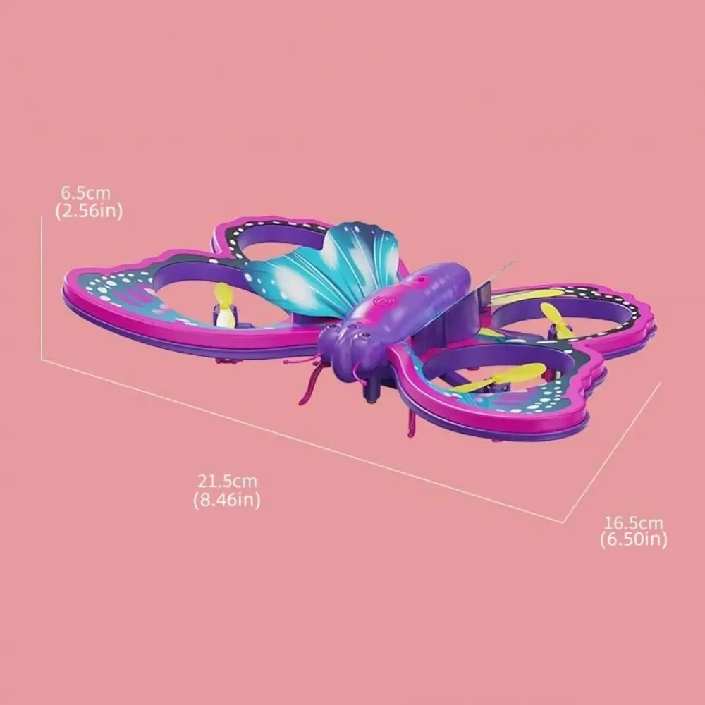 V40 Glitter Butterfly Quadcopter Airplane Model Gravity Sensing Remote Control Aircraft 2.4GHz RC Plane Mini Plane Toy