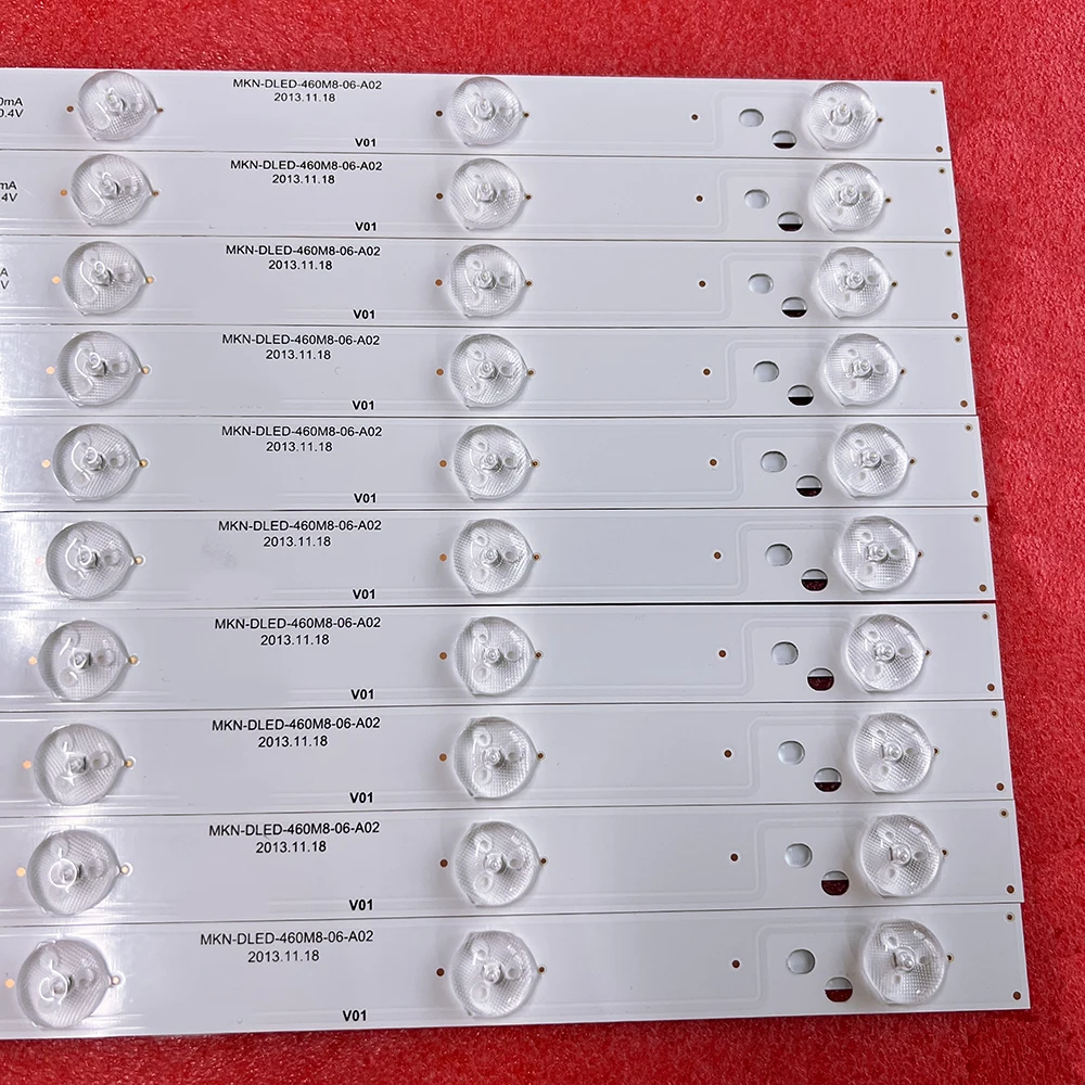 LED Backlight Strip for Manta Polaroid Rca 46GSR3000 K46DLM2F MKN-DLED-460M8-06-A02 MKN-DLED-46M8W-06-A01 10pcs