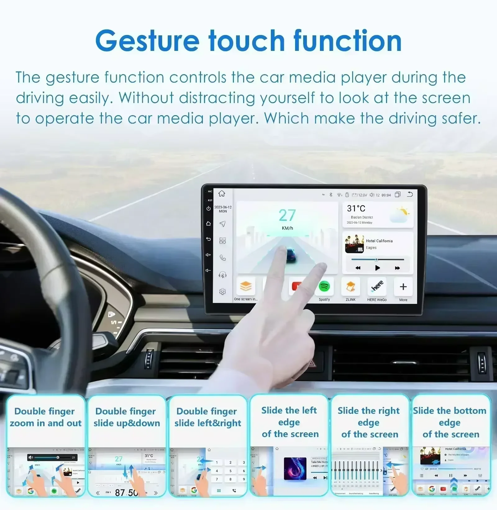 Autoradio Android Hizpo de 7 pulgadas para Peugeot 206 206CC 206SW 2000 - 2008 4G BT Auto CarPlay RDS DSP navegación GPS UIS7862 Multimedia 4