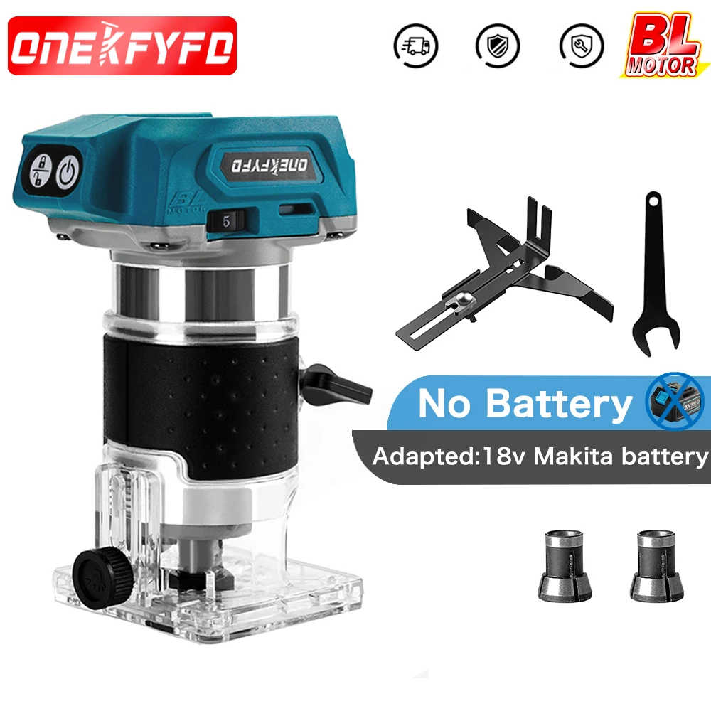 5 Speeds Brushless Electric Hand Trimmer Cordless Wood Router ...