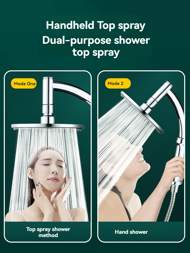 6 inch pressurised shower head shower bath bath household bathroom bath shower head handheld overhead spray with hose 3