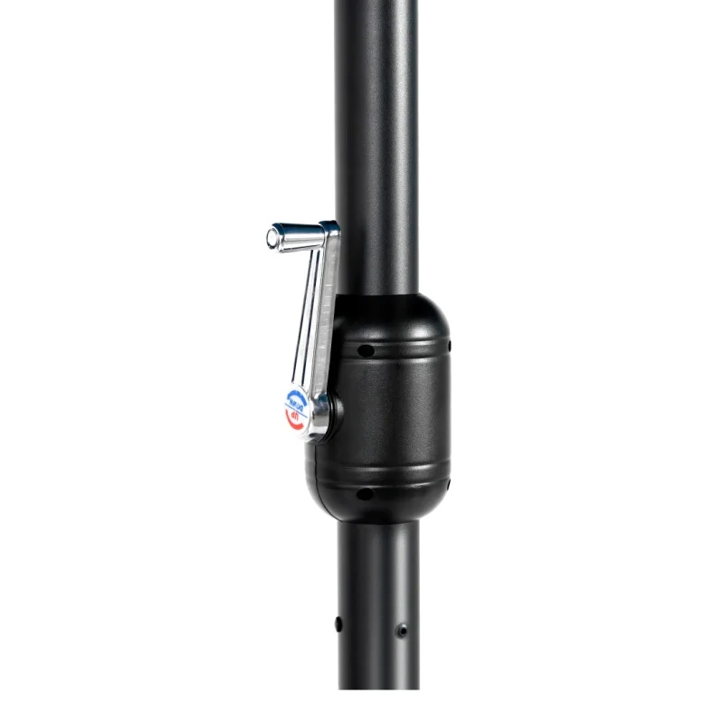 14,8 Fuß wasserdichter Sonnenschirm, doppelseitiger Outdoor-Schirm, rechteckig, groß, mit Kurbel (Dunkelblau) (ohne Ständer) – Detail 5