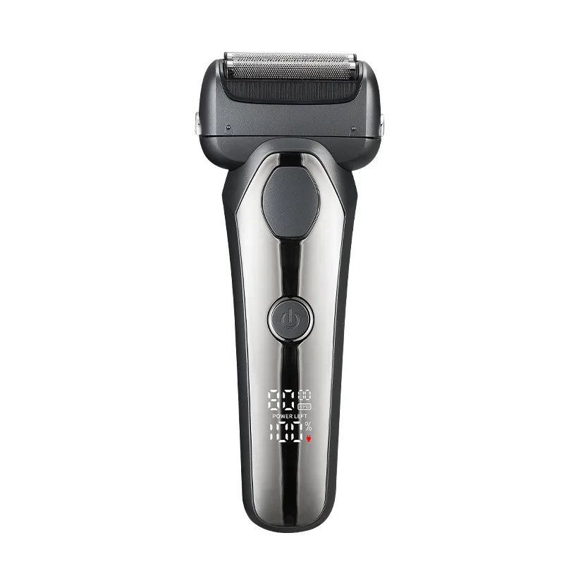 USB 충전식 전기 면도기 3중날 방수 남성용 면도기 스마트 트리머