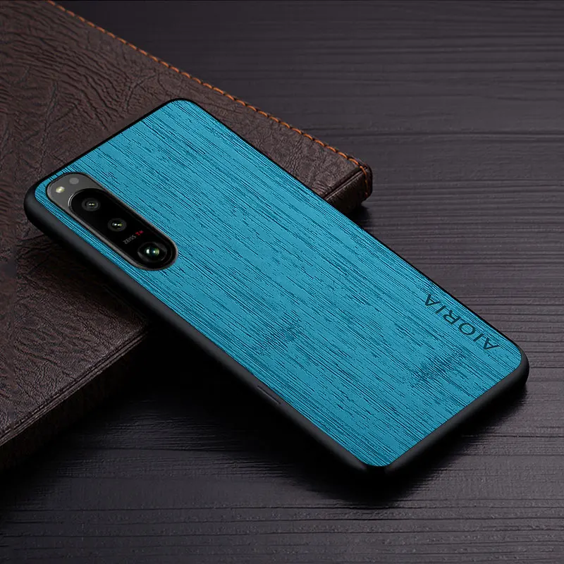 Luxury Bamboo Wood Pattern Leather Case for Sony Xperia - Premium Protective Cover