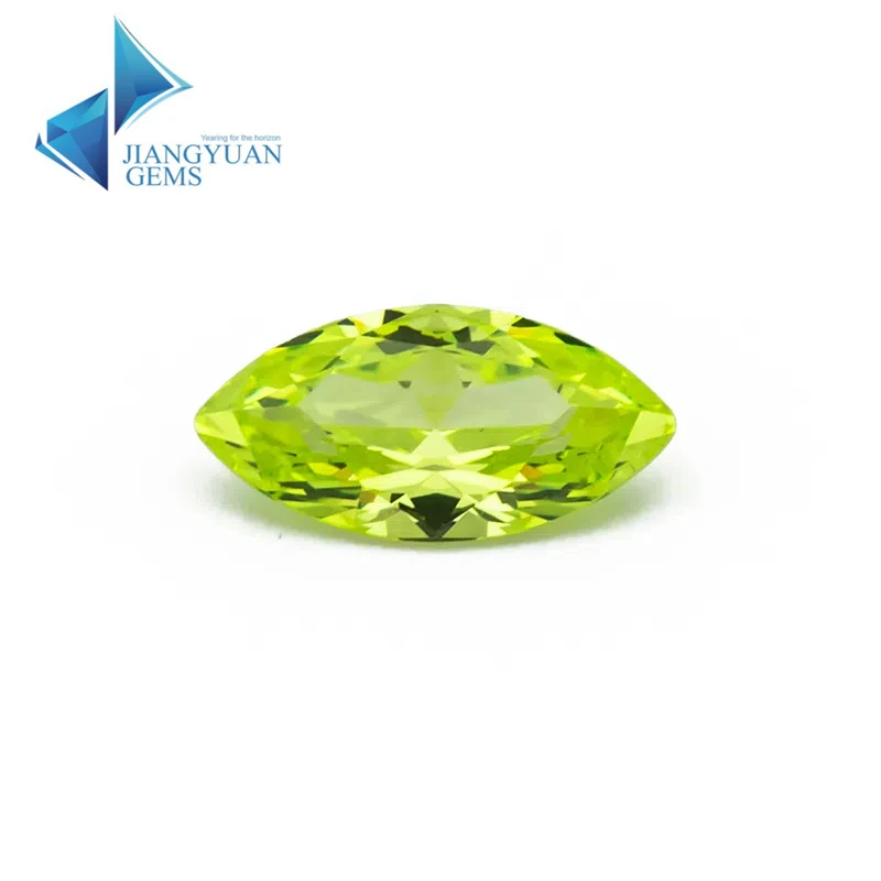 Größe 2x4mm ~ 8x16mm 5A Zirkon Marquise Cut Apfelgrüner Zirkonia Stein Lose CZ Synthetischer Edelstein zur Schmuckherstellung